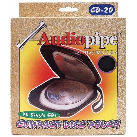 Audiopipe Audiopipe CD20-B 20 CD Carrying Case; Black CD20-B